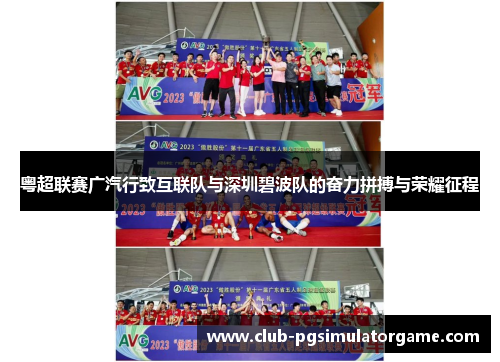 粤超联赛广汽行致互联队与深圳碧波队的奋力拼搏与荣耀征程